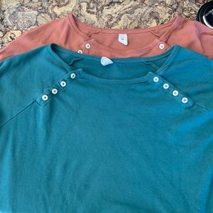 Set of Kate Quinn wide neck nursing sweaters